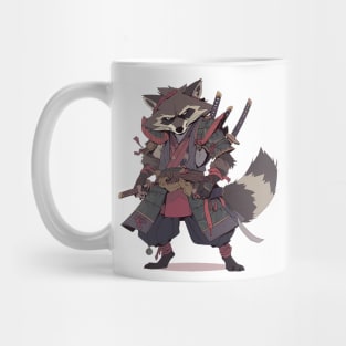 raccoon samurai Mug